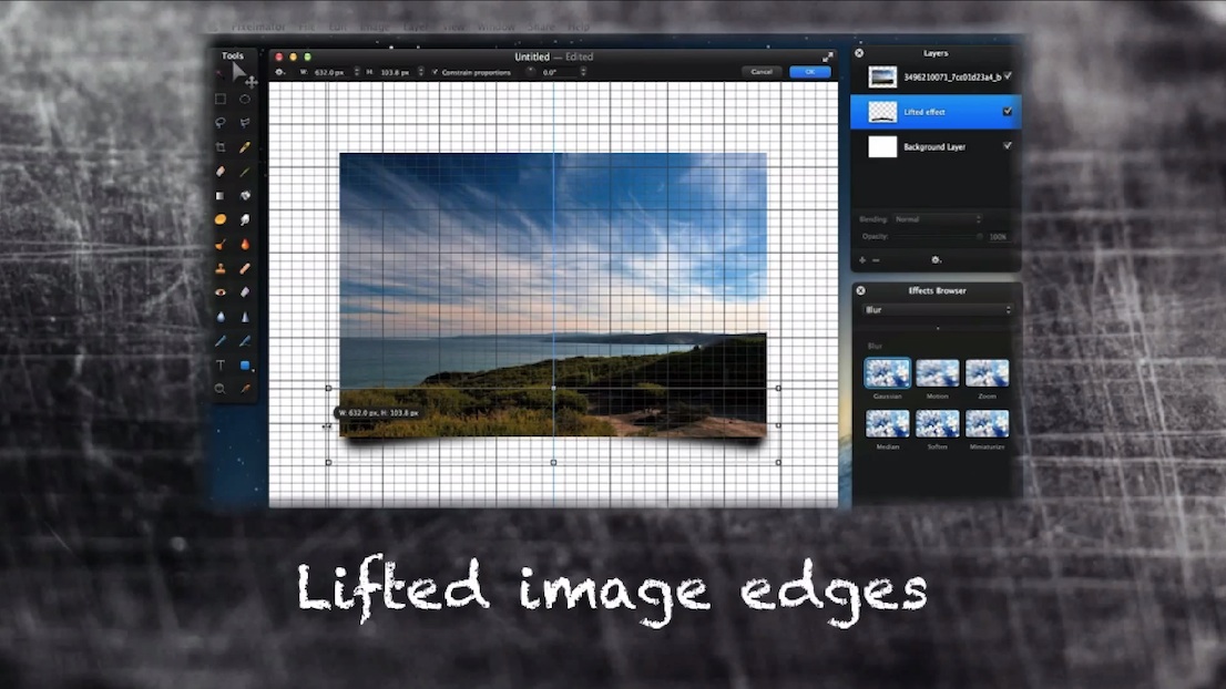 Lifted image edges